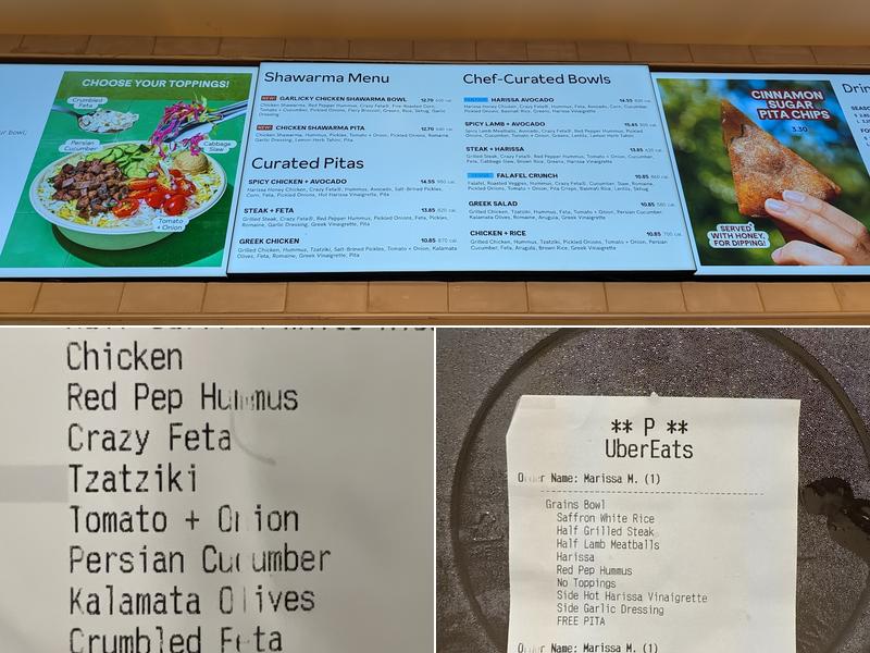 CAVA Menu