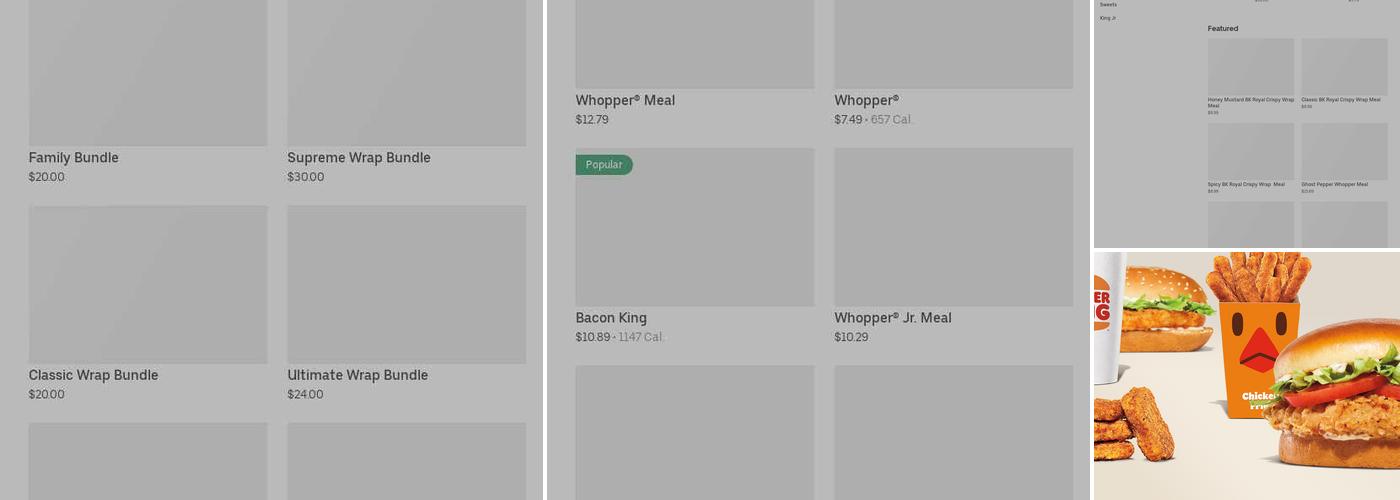 Burger King Menu