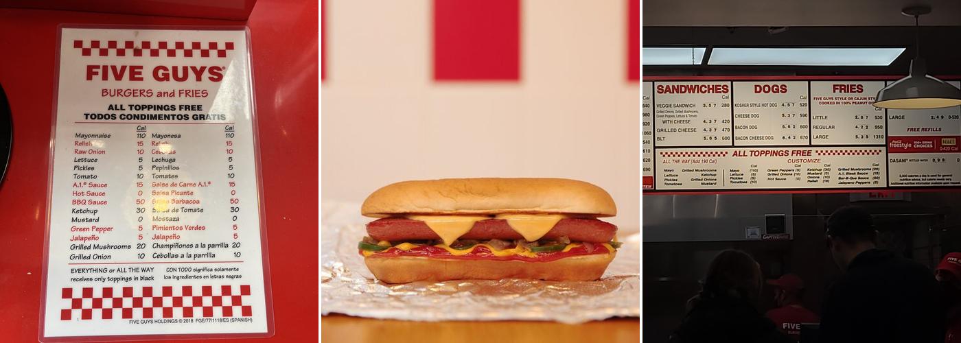 Five Guys Menu