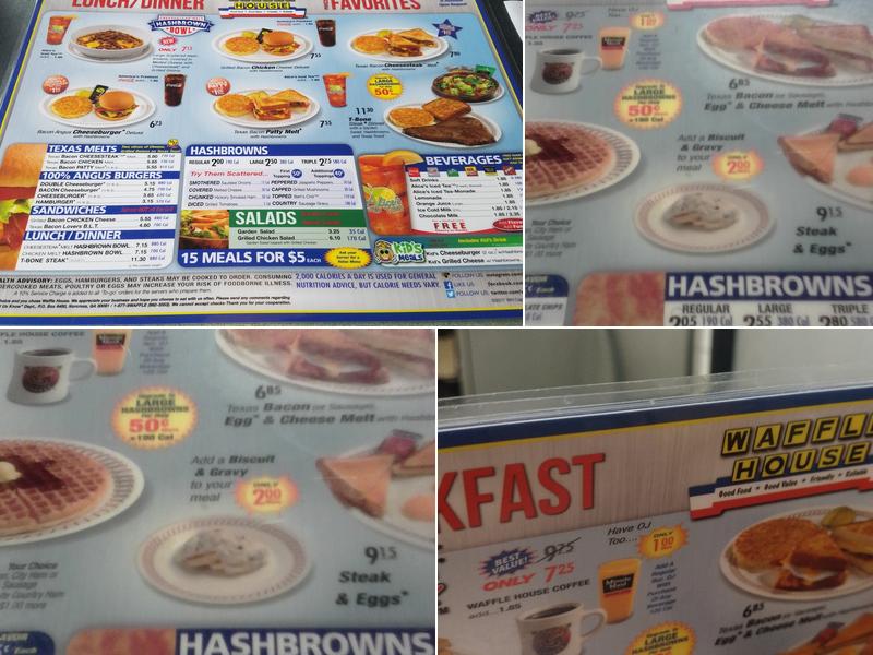Waffle House Menu