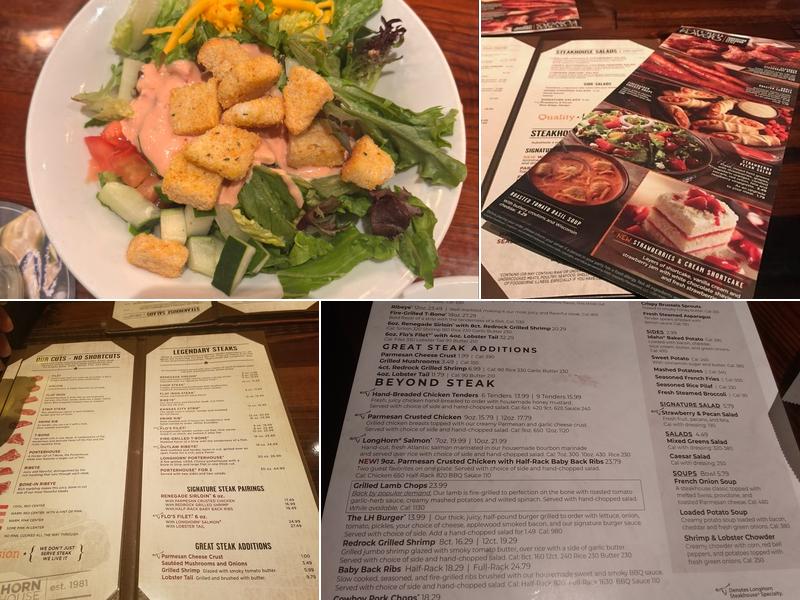 LongHorn Steakhouse Menu