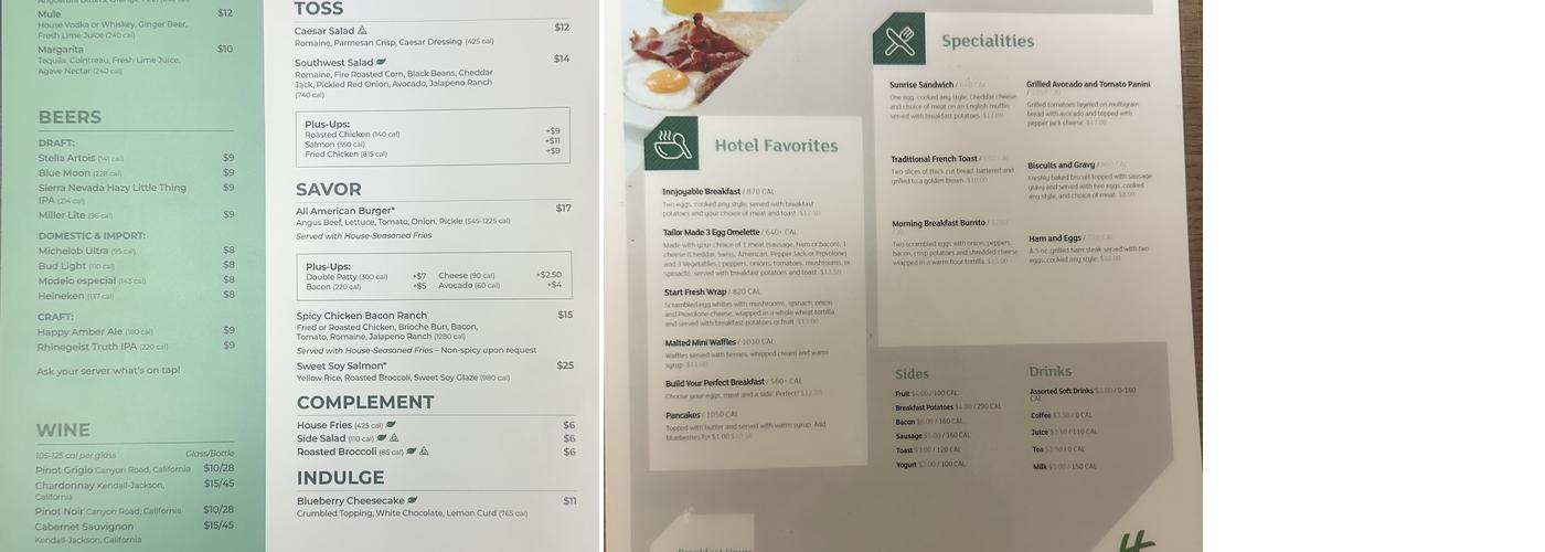 McKenna's Menu