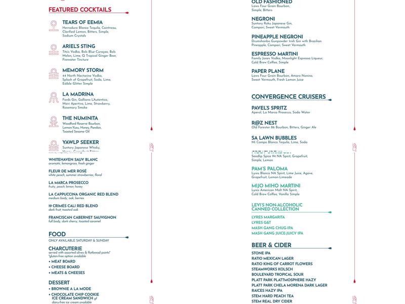 Sips (with a Z) Menu
