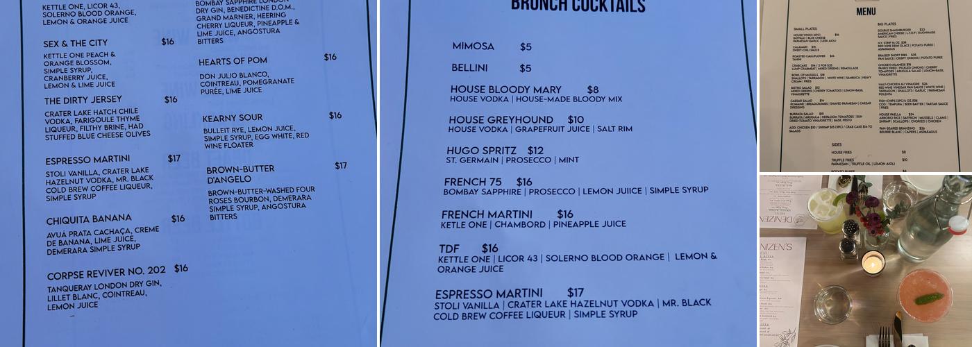 Denizen's Menu