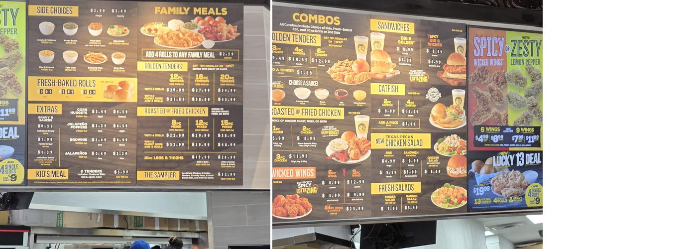 Golden Chick Menu