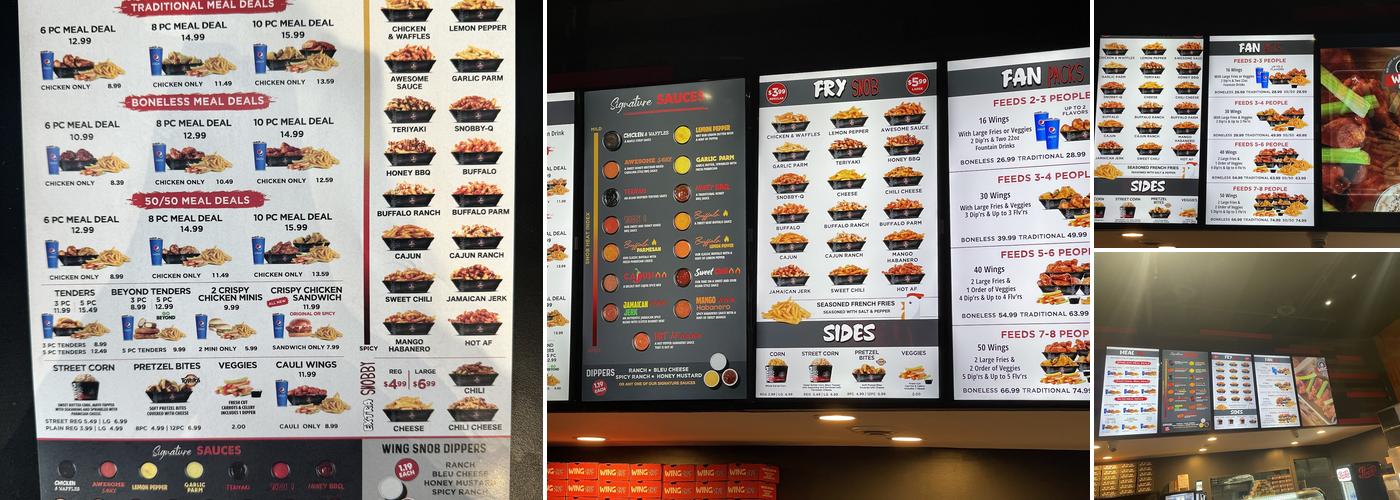 Wing Snob Menu
