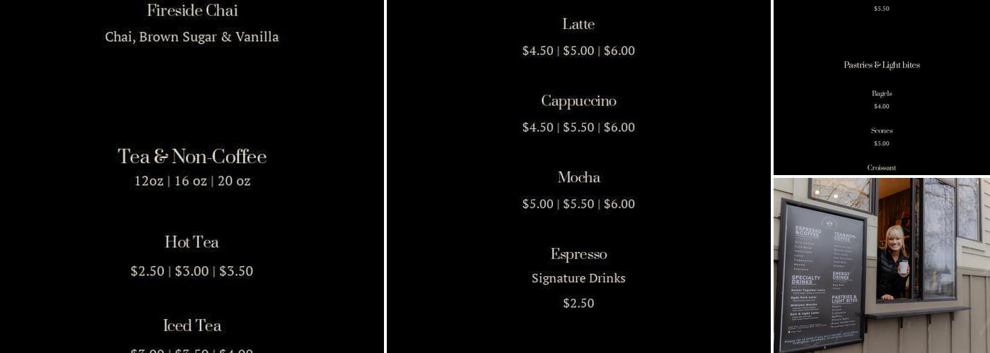 Better Together Coffee Co. Menu