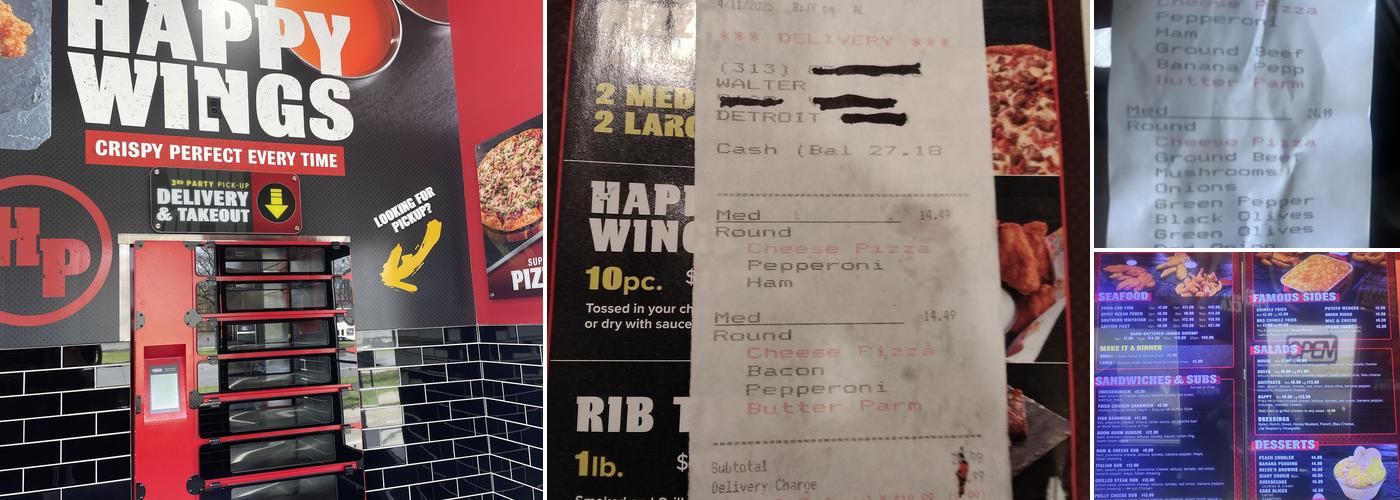 Happy's Pizza Menu