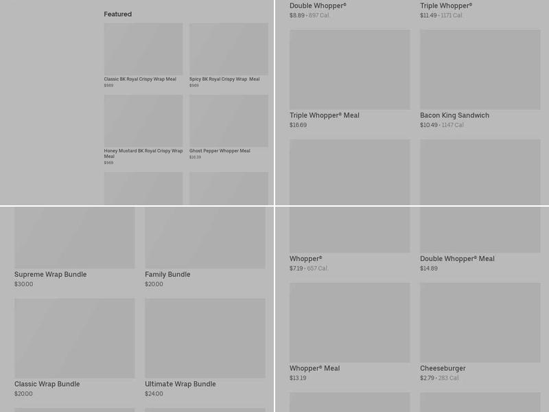 Burger King Menu