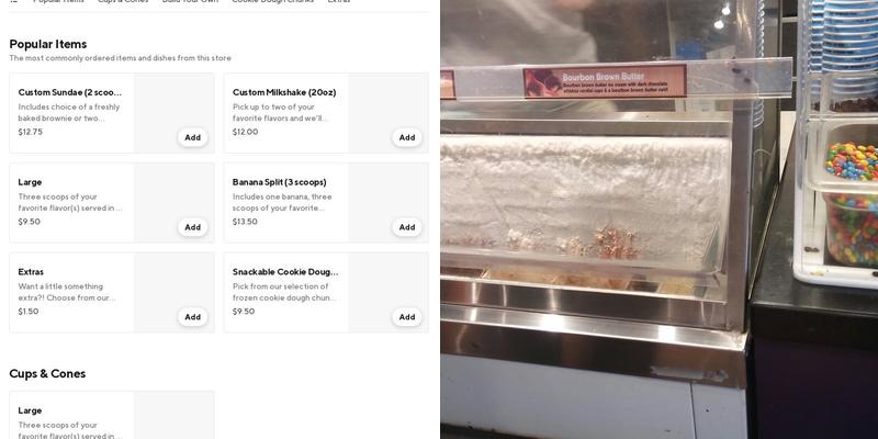 Ben & Jerry’s Menu