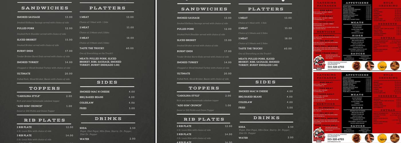 Husky BBQ Menu