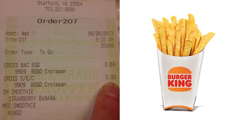 Burger King Menu