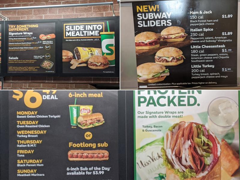 Subway Menu
