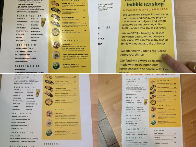 Mango Tree (Thai Eatery) Menu