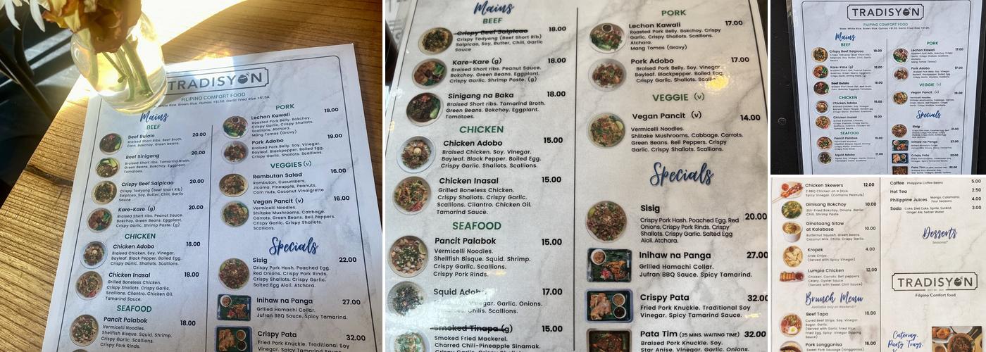 Tradisyon Menu