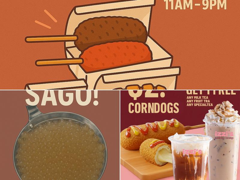 Izzi’s Bubble Tea + Corndogs 1135 Lansdowne St W Unit 21, Peterborough