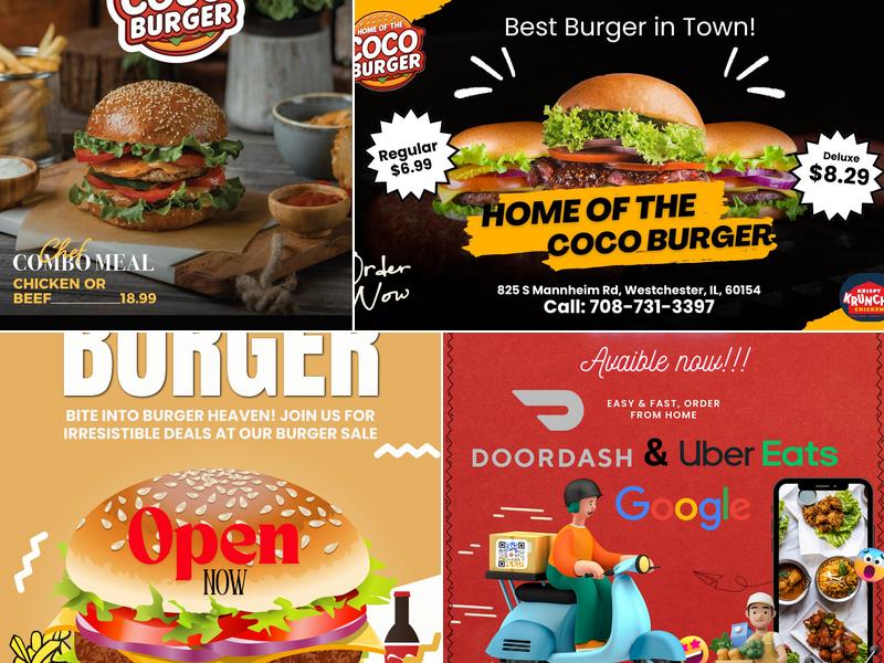 COCO BURGER & CHICKEN 825 S Mannheim Rd, Westchester