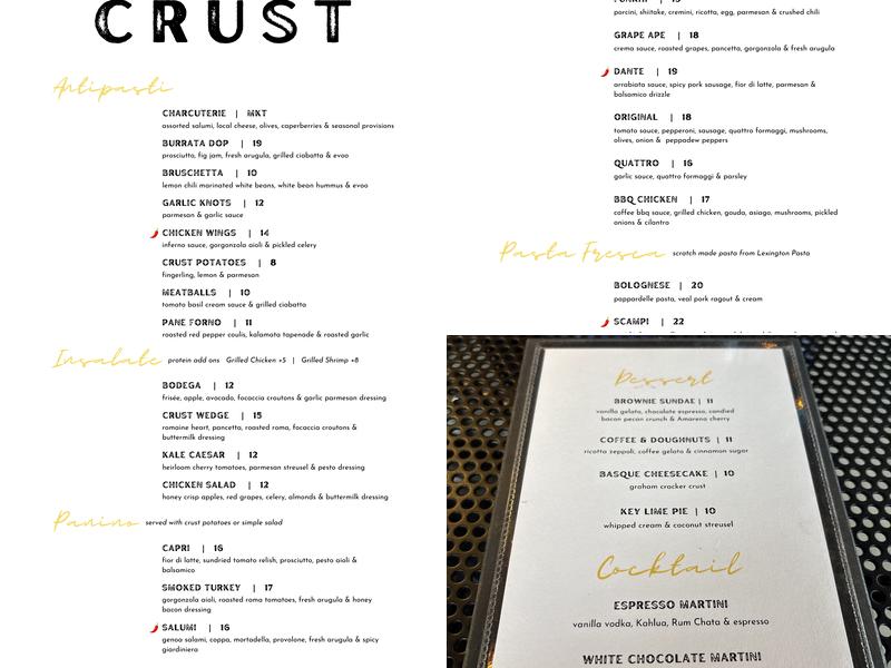 Crust Menu