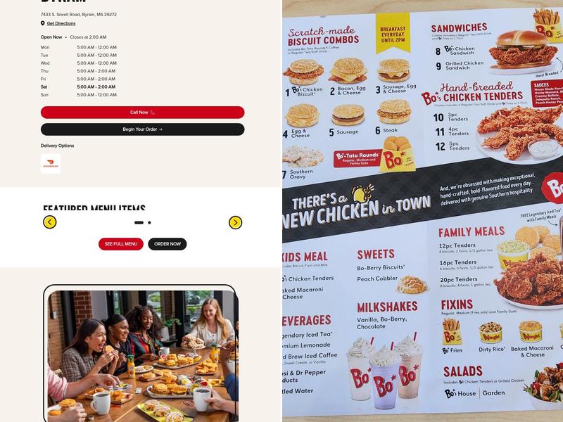 Bojangles Menu
