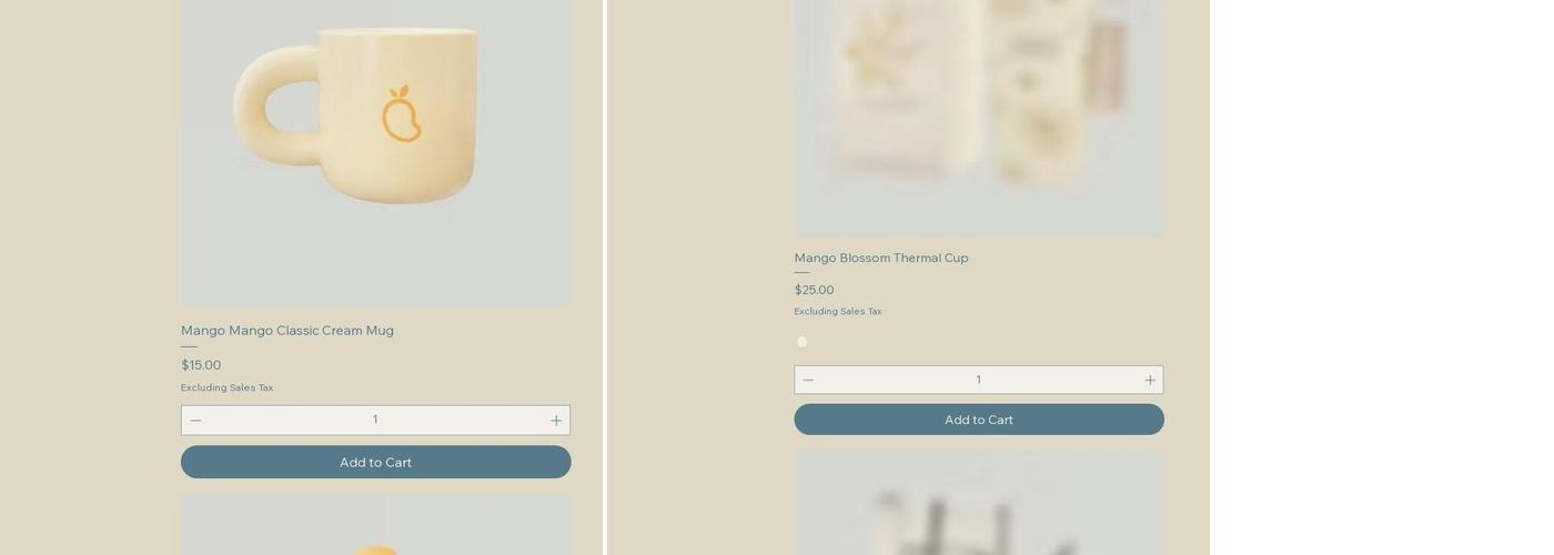 Mango Mango Dessert Menu