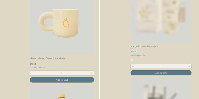 Mango Mango Dessert Menu