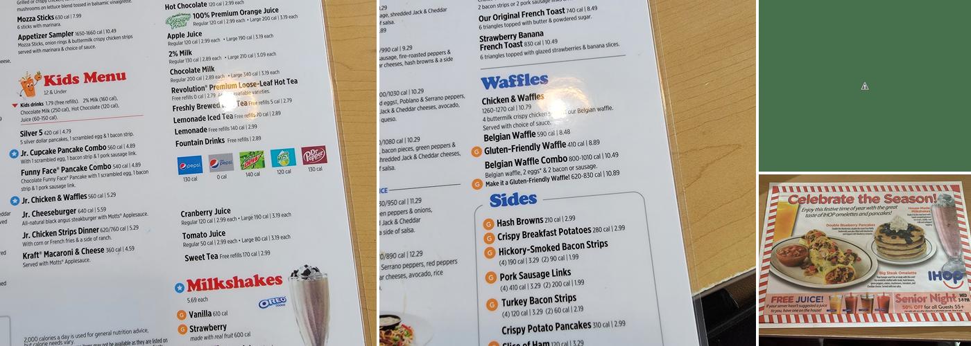 IHOP Menu