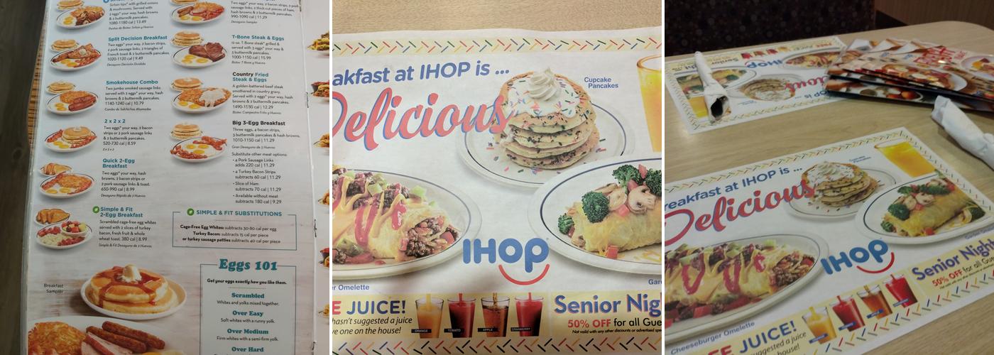 IHOP Menu