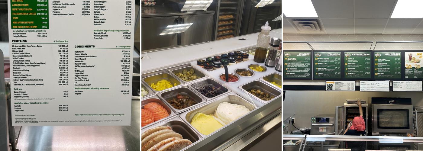 Subway Menu