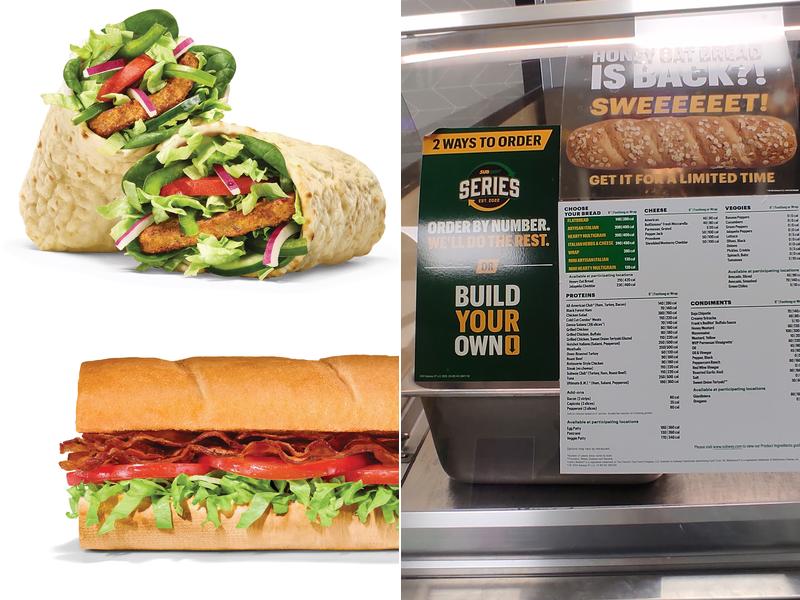 Subway Menu