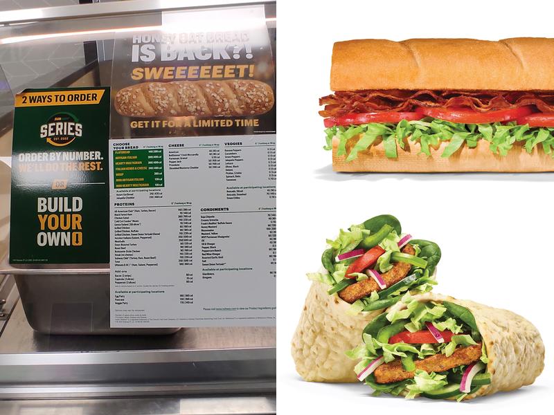 Subway Menu