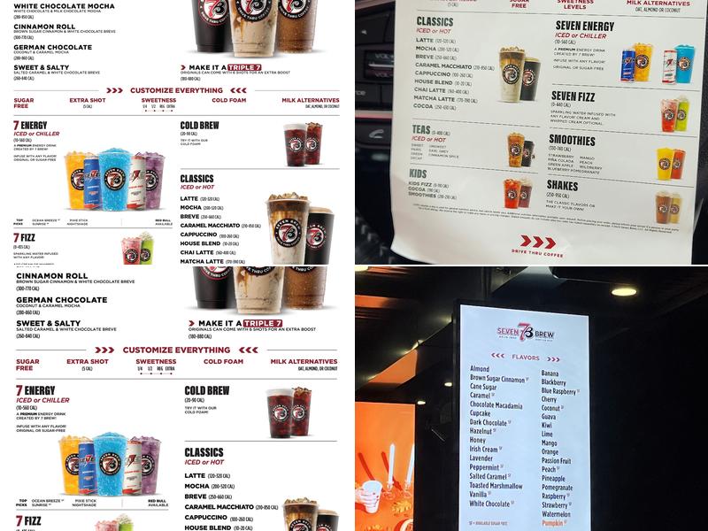 7 Brew Coffee Menu