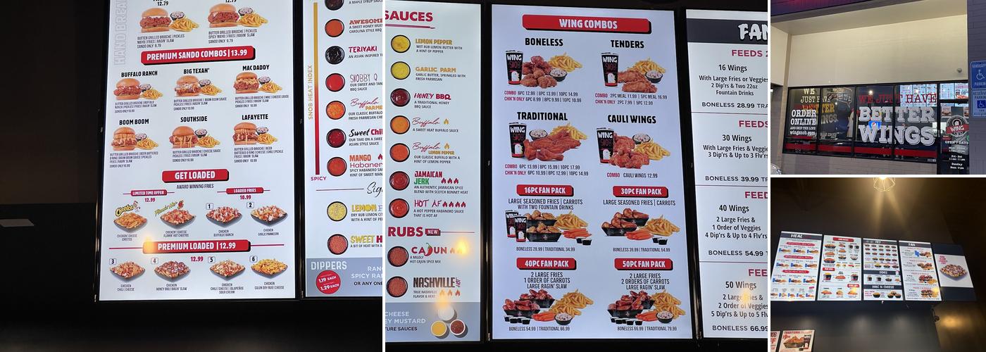 Wing Snob Menu