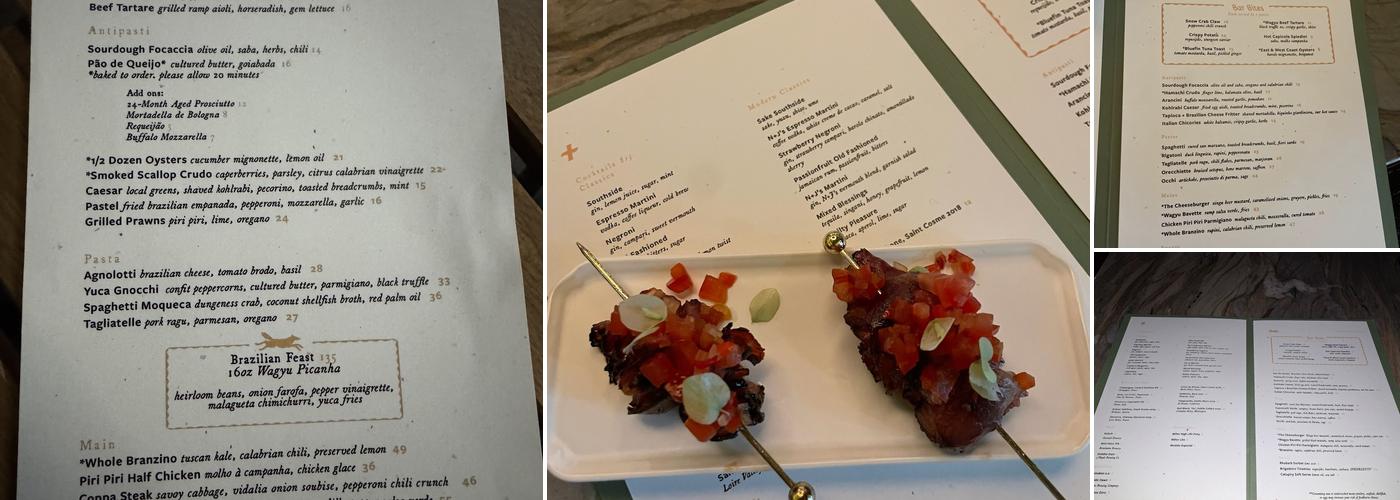 Nic + Junior's Menu