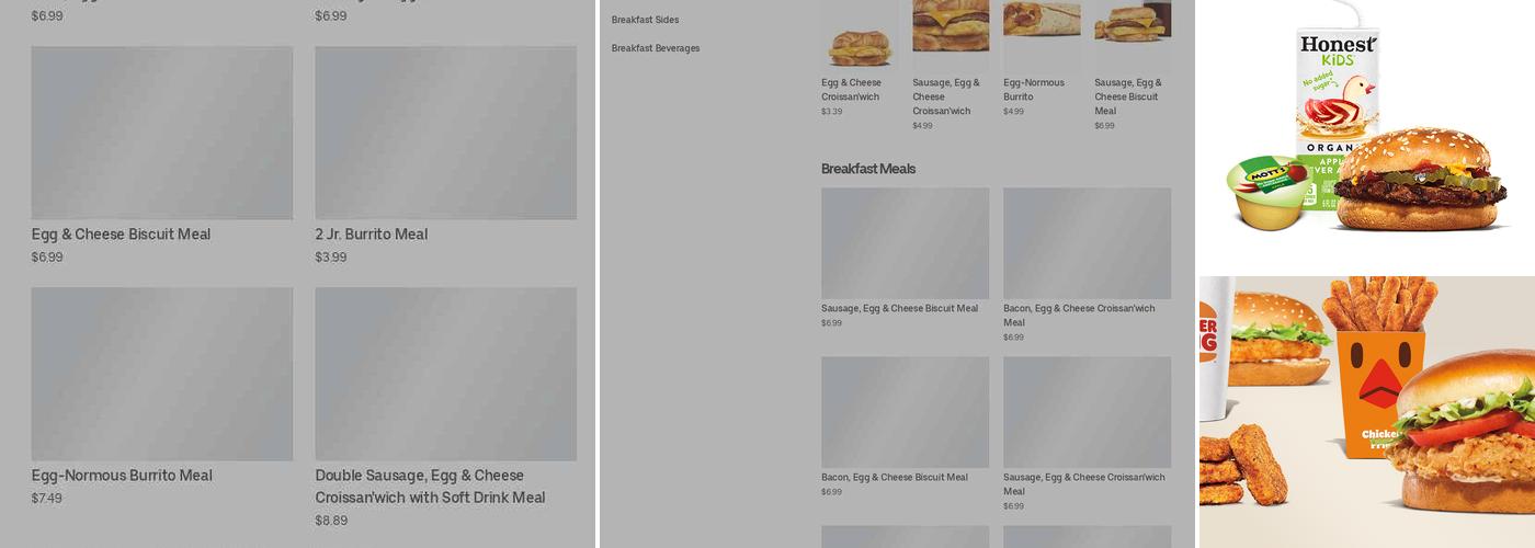 Burger King Menu