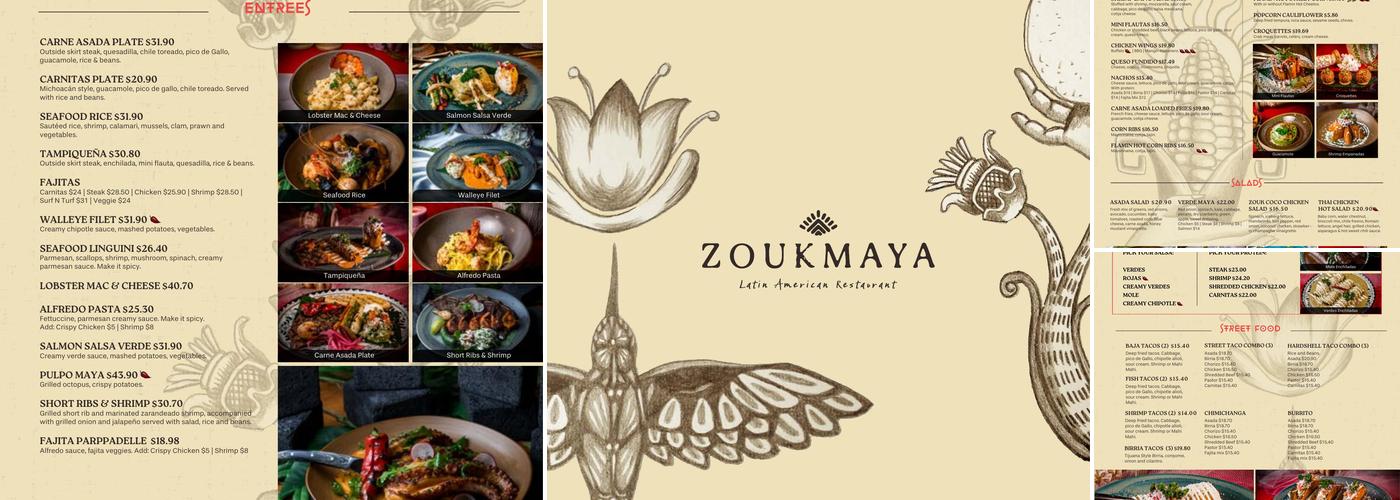 ZOUKMAYA Menu