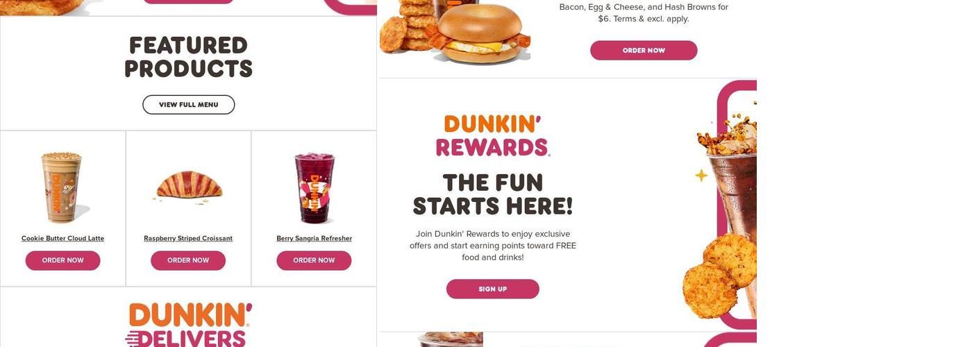 Dunkin' Menu