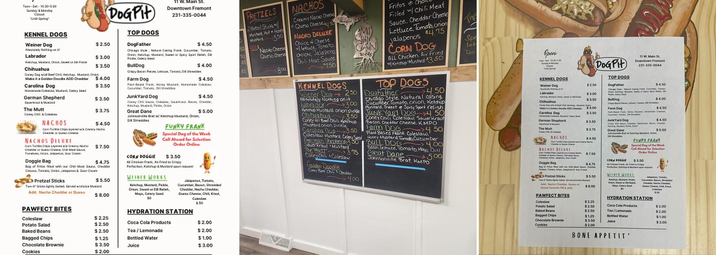DogPit Menu