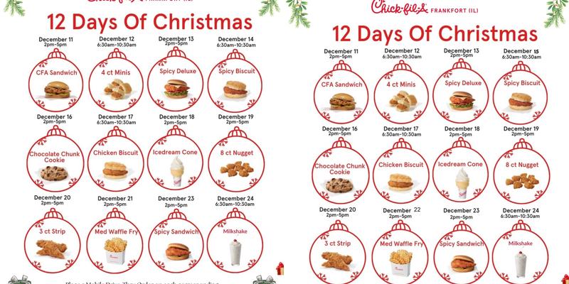 Chick-fil-A Menu