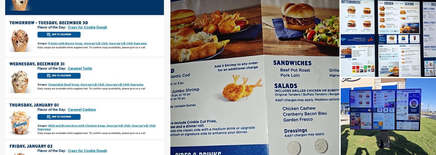 Culver’s Menu