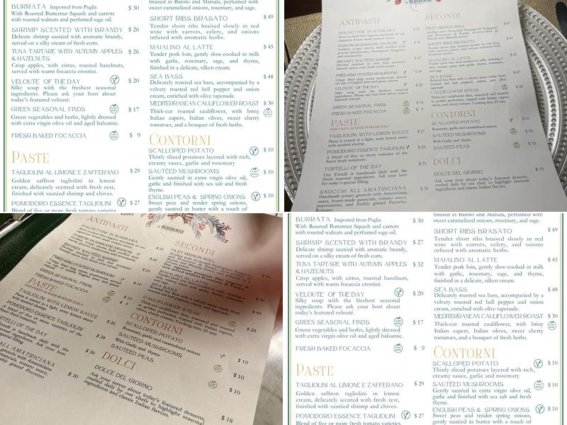 Da Barbara Menu