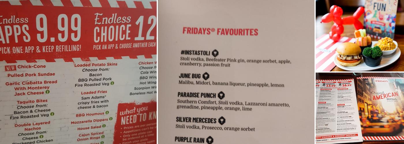 TGI Fridays - Nottingham Menu