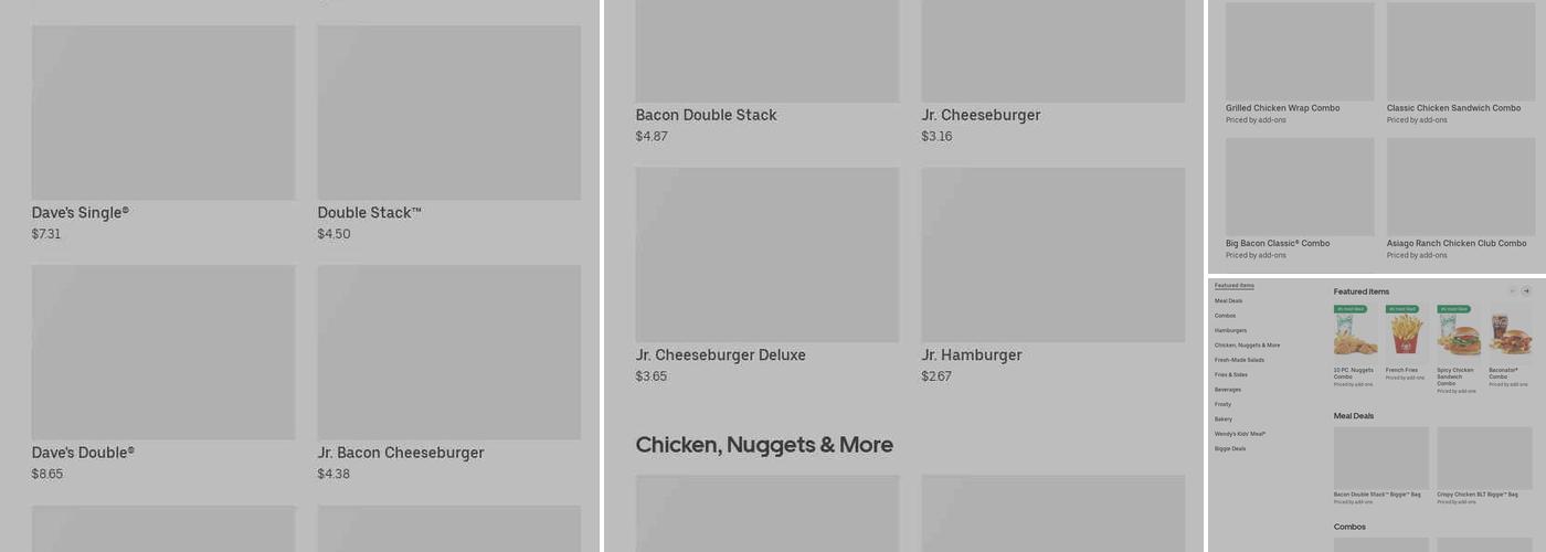 Wendy's Menu