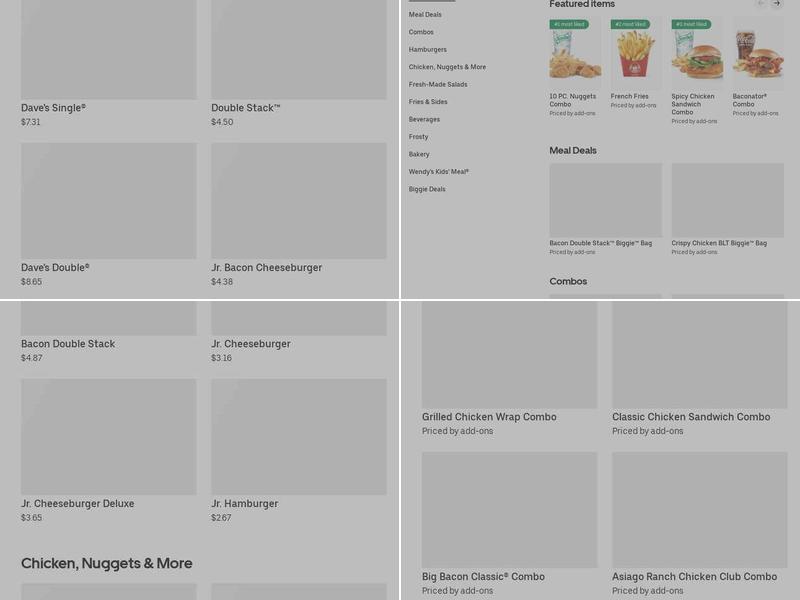 Wendy's Menu