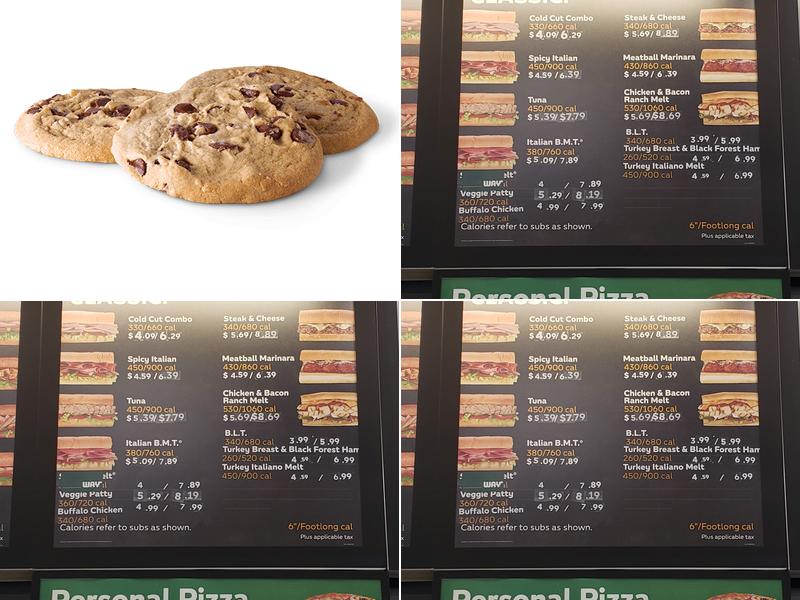 Subway Menu