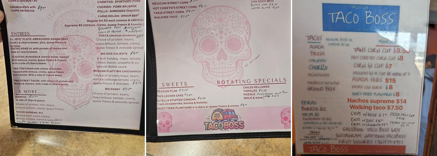 TACO BOSS Menu