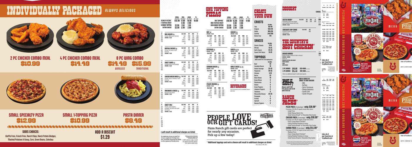 Pizza Ranch Menu