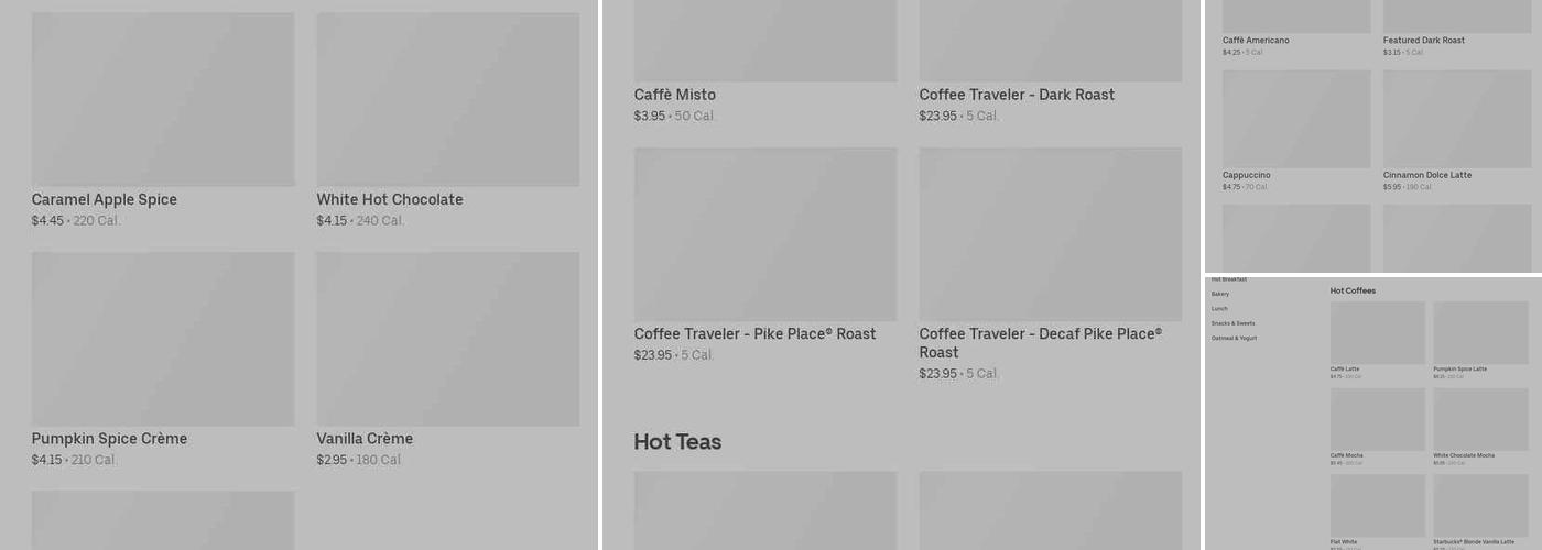 Starbucks Menu