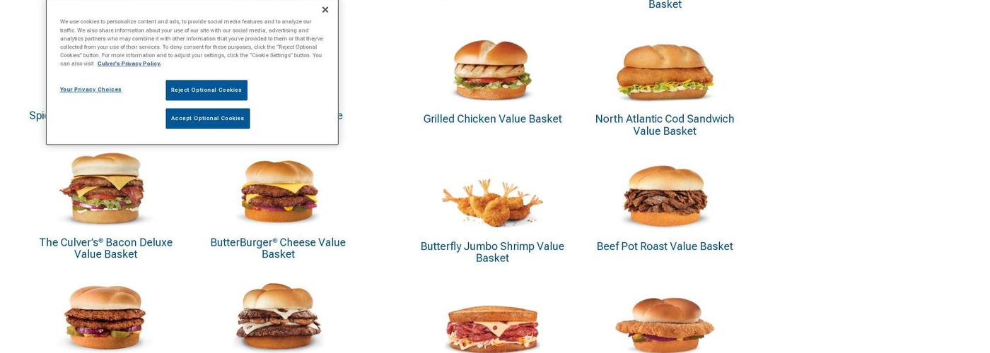 Culver’s Menu