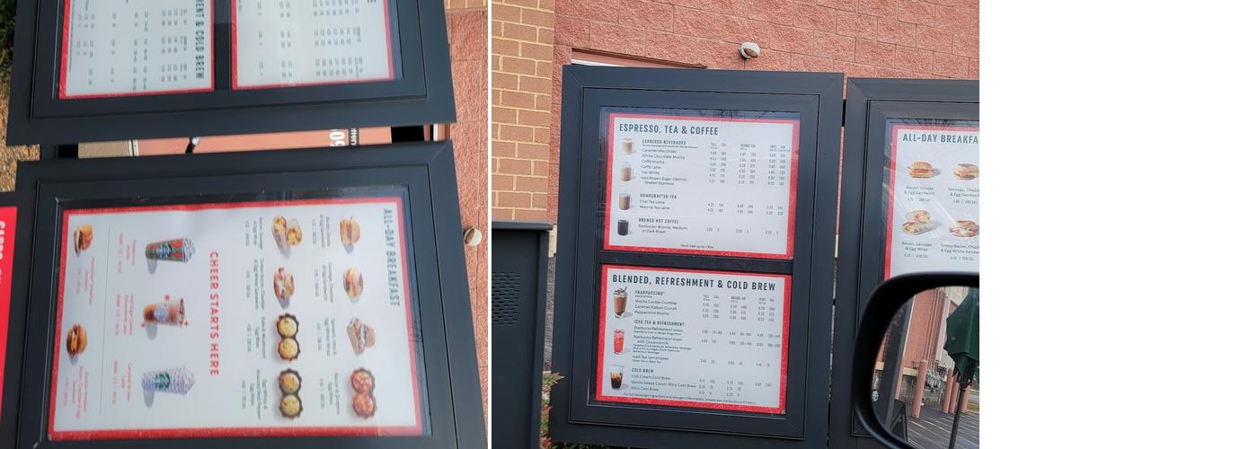 Starbucks Menu