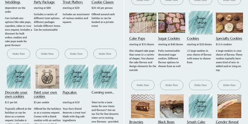ETCSweets Menu